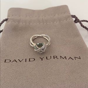 David Yurman Cable Wrap Ring Diamonds + Prasiolite